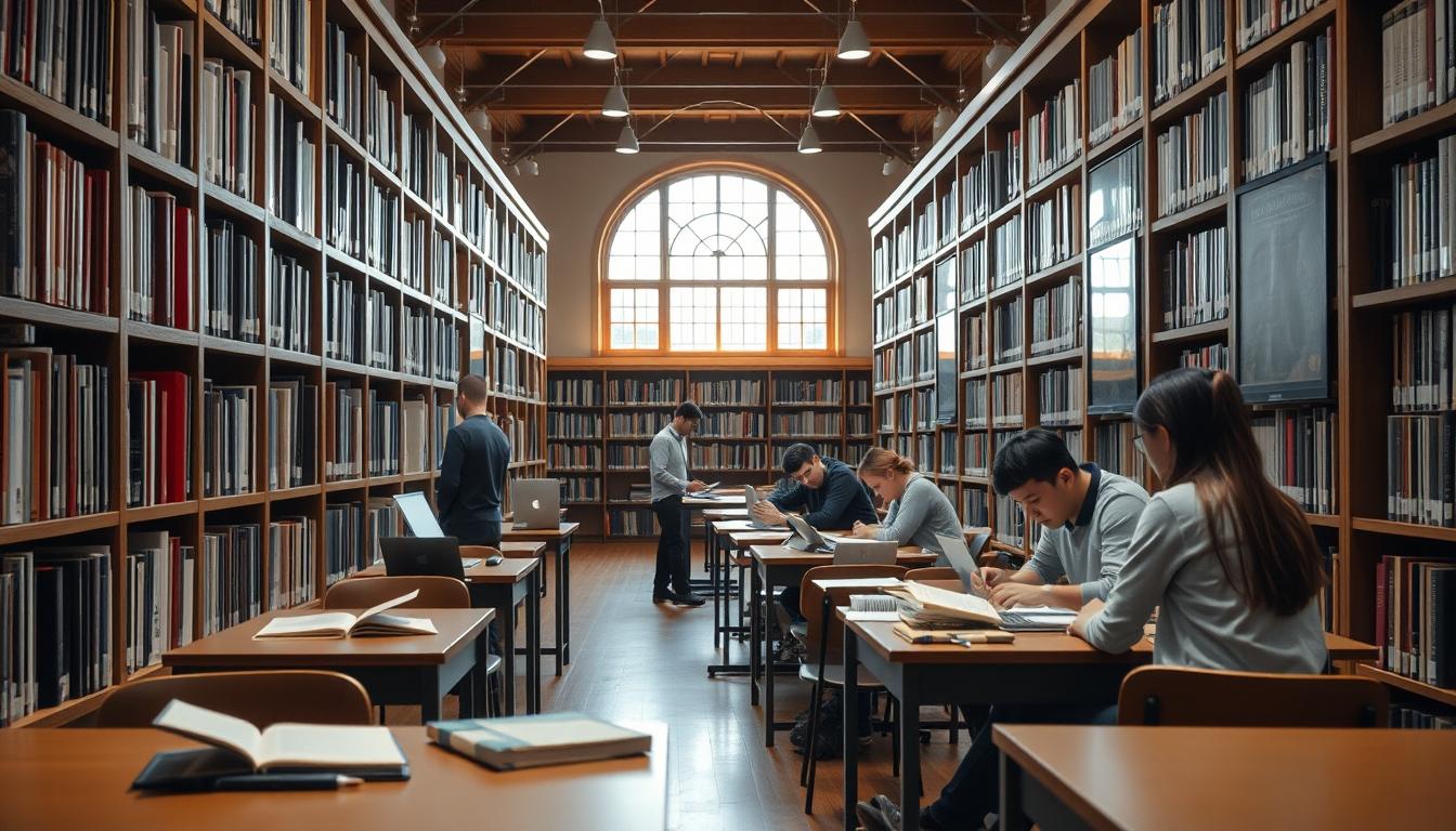 Students working in research laboratory